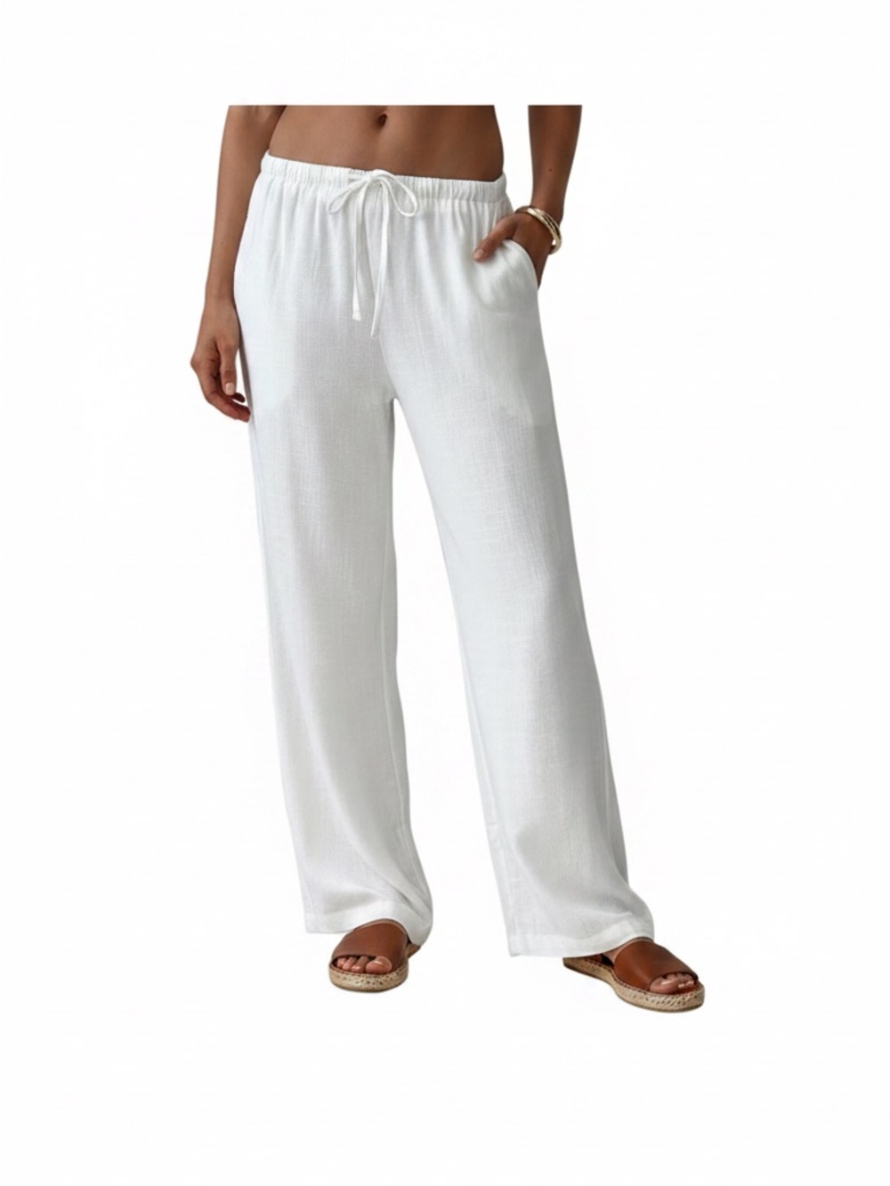Princess Polly Parklea Straight-Leg Linen Blend Pants